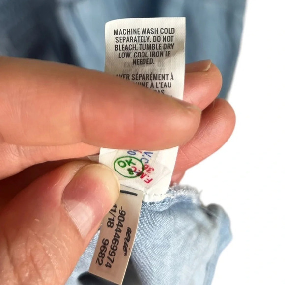 Aerie • Chambray Tie Front Knot Romper - Picture 10 of 11